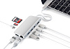 USB-концентратор Satechi Aluminum Type-C Multimedia Adapter ST-TCMM8PAS (Silver) купить в интернет-магазине icover