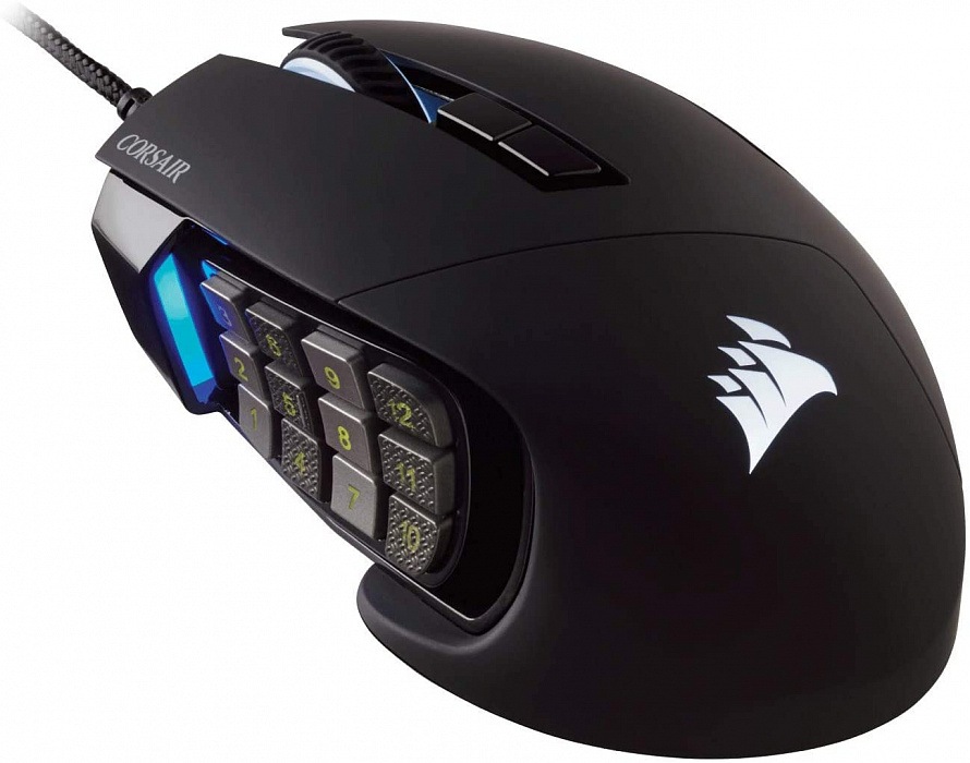 Игровая мышь Corsair Gaming Scimitar RGB Elite CH-9304211-EU (Black) купить в интернет-магазине icover
