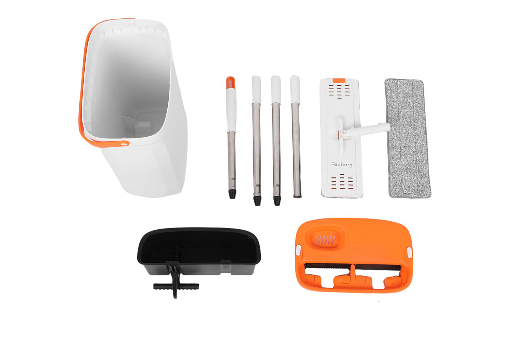 Швабра и ведро Ridberg Premium 2mop (White/Orange) купить в интернет-магазине icover