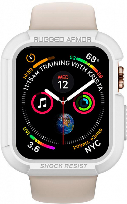 Чехол Spigen Rugged Armor (062CS24471) для Apple Watch SE/6/4 44mm (White) купить в интернет-магазине icover