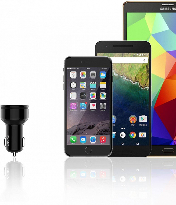 Автомобильное зарядное устройство Aukey CC-Y1 (Black) купить в интернет-магазине icover
