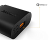 Комплект для зарядки Aukey 3 in 1 Car Charger CC-T8 + Wall PA-T9 + Cable CB-BAL3 (Black) купить в интернет-магазине icover
