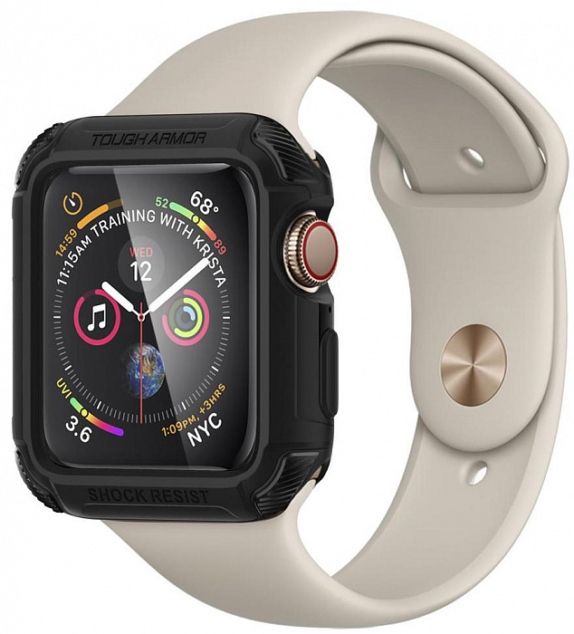 Чехол Spigen Tough Armor (062CS24477) для Apple Watch SE/6/4 44mm (Black) купить в интернет-магазине icover