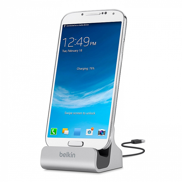 Док-станция Belkin Charge + Sync Dock (F8M389bt) для смартфонов Samsung (Silver) купить в интернет-магазине icover