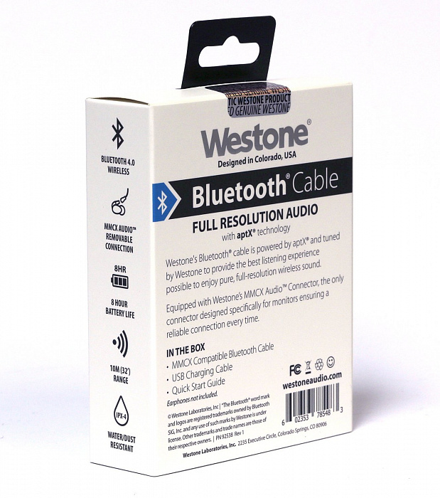 Westone MMCX Bluetooth Cable (78548) - съемный Bluetooth-кабель (Grey) купить в интернет-магазине icover