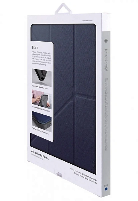 Чехол-книжка Uniq Trexa Anti-microbial для iPad 10.2" 2019/2020 (Blue) купить в интернет-магазине icover