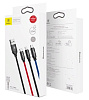 Кабель для iPhone, iPad Baseus Three Colors Series 3 in1 Cable Lightning/Micro/Type-C 1.2M CAMLT-BSY01 (Black)  купить в интернет-магазине icover