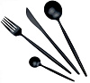 Набор столовых приборов Xiaomi Maison Maxx Stainless Steel Modern Flatware Set (Black) купить в интернет-магазине icover