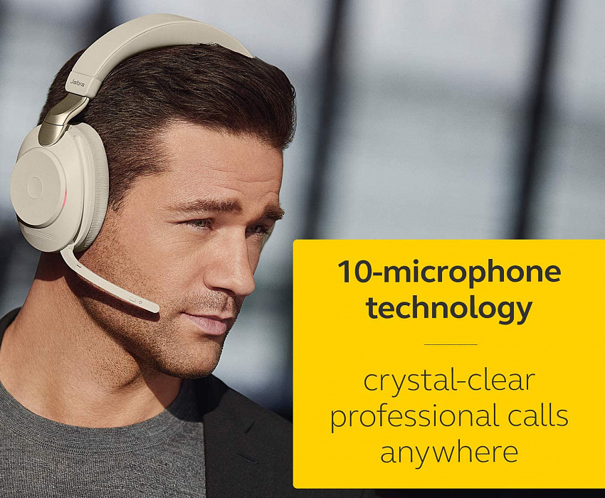 Гарнитура Jabra Evolve2 85 Link380a UC Stereo Stand 28599-989-988 (Beige) купить в интернет-магазине icover