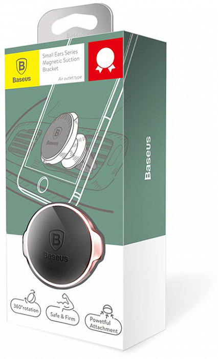 Магнитный держатель в дефлектор Baseus Small Ears Series Magnetic Suction Bracket SUER-A09 для смартфонов (Red) купить в интернет-магазине icover