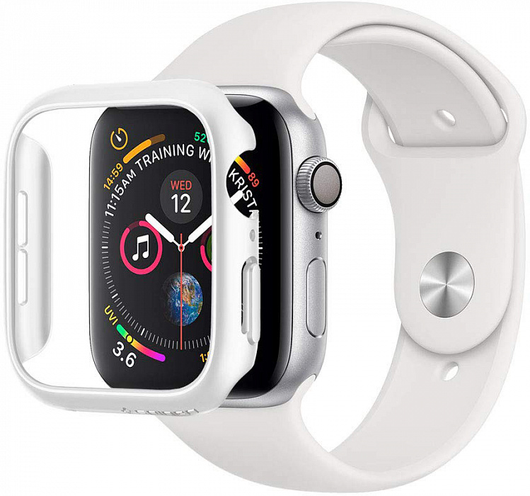 Чехол Spigen Thin Fit (062CS24475) для Apple Watch Series SE/6/4 44 mm (White) купить в интернет-магазине icover