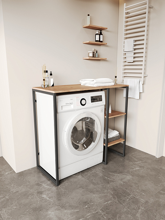 Стеллаж для стиральной машины RIDBERG COLORADO (Oak/Black) купить в интернет-магазине icover