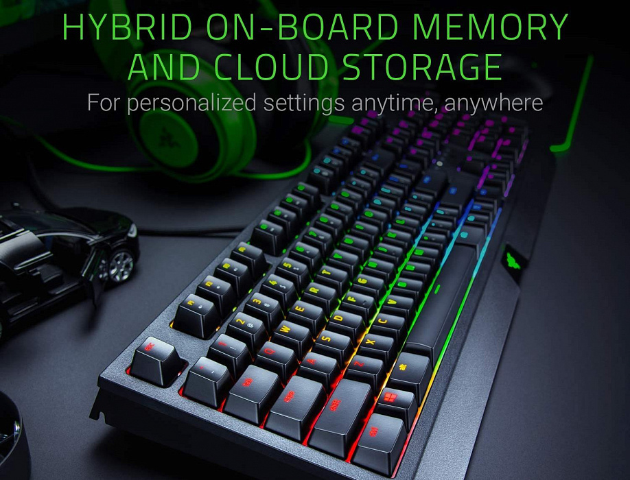 Игровая клавиатура Razer BlackWidow 2019 Green Switch RZ03-02861100-R3R1 (Black) купить в интернет-магазине icover