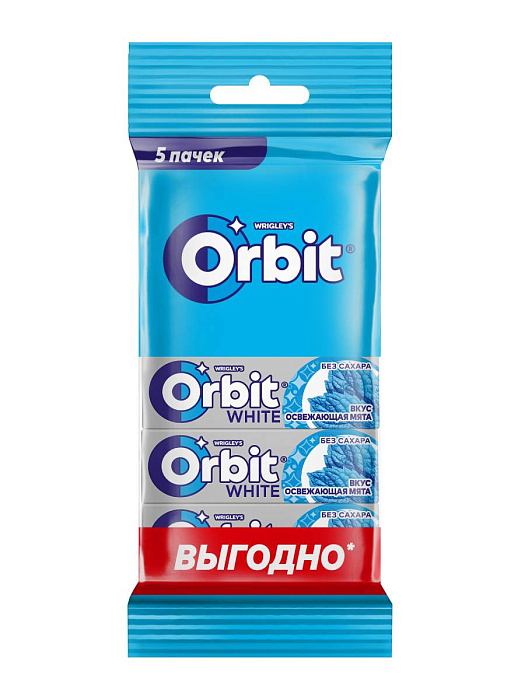 Набор Orbit Сладкая мята (5х13,6г), White Освежающая мята (5х13,6г), White Bubblemint (5х13,6г) купить в интернет-магазине icover