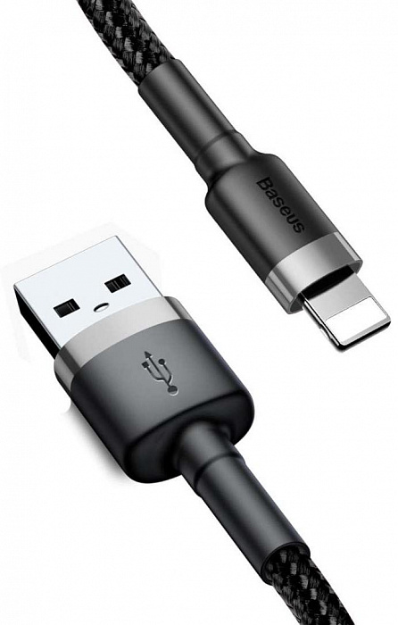 Кабель Baseus Cafule (CALKLF-RG1) USB/Lightning 3m (Grey/Black) купить в интернет-магазине icover