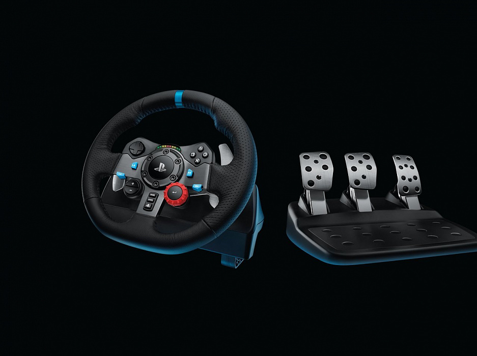 Logitech G29 Driving Force - игровой комплект для PS3 и PS4 (Black) купить в интернет-магазине icover