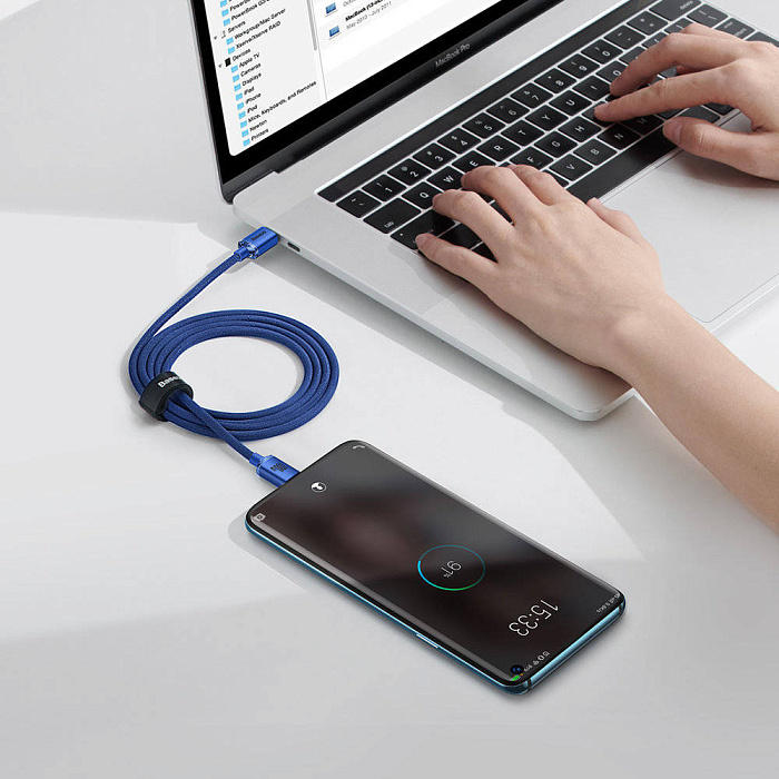 Кабель Baseus Crystal Shine (CAJY000703) USB-C/USB-C 100W 2m (Blue) купить в интернет-магазине icover