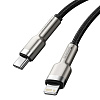 Кабель Baseus Cafule Metal (CATLJK-B01) USB-C/Lightning 2m (Black) купить в интернет-магазине icover