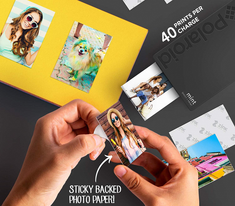 Моментальная фотокамера Polaroid Mint POLSP02B (Black) купить в интернет-магазине icover