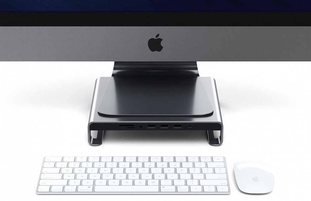 Подставка для монитора Satechi Type-C Aluminum iMac Stand ST-AMSHM (Space Grey) купить в интернет-магазине icover