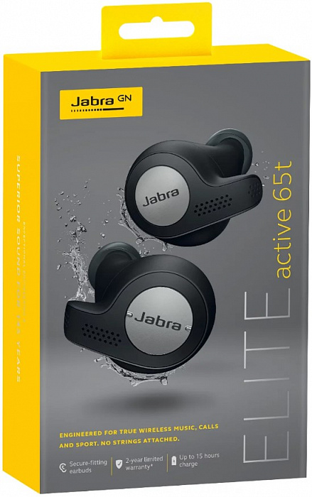 Bluetooth-наушники с микрофоном Jabra Elite 65T (Active Black) купить в интернет-магазине icover