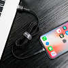 Кабель для iPhone, iPad Baseus Cafule (CALKLF-BV1) USB to Lightning 1m (Gold/Black) купить в интернет-магазине icover