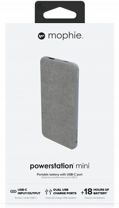 Внешний аккумулятор Mophie Powerstation Mini (401102977) USB-C 5000 mAh (Grey) купить в интернет-магазине icover