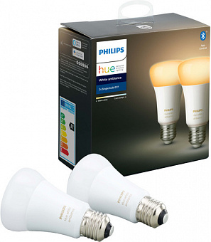 Комплект умных светодиодных ламп Philips Hue White Ambiance E27 Bulb BT 2 Pack 929002216904 (White)