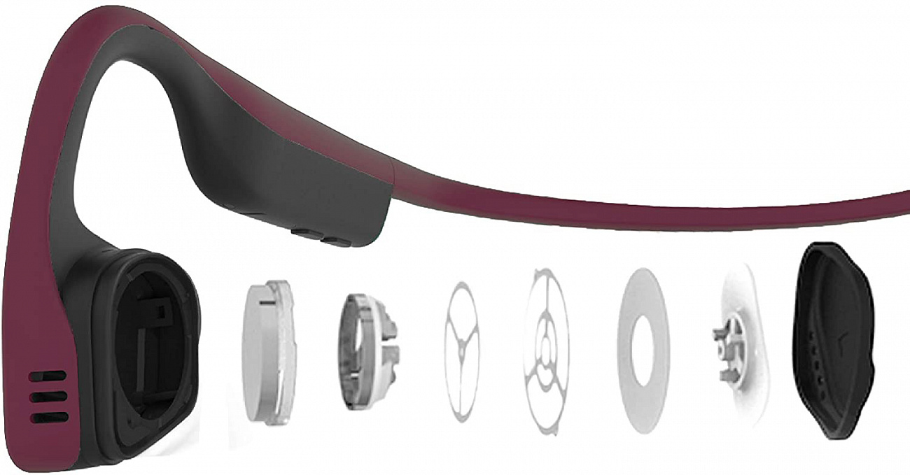 Беспроводные наушники Aftershokz Trekz Titanium AS600CR (Canyon Red) купить в интернет-магазине icover