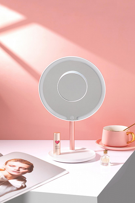 Косметическое зеркало Jordan & Judy Round multi-purpose NV532 (White/Pink) купить в интернет-магазине icover