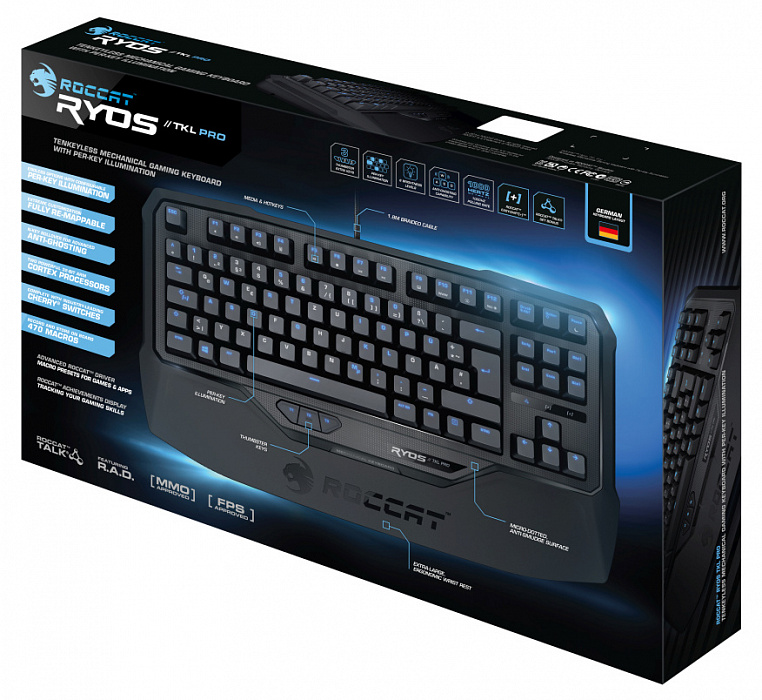 Roccat Ryos TKL Pro MX (ROC-12-661-BN) - игровая клавиатура (Cherry MX Brown) купить в интернет-магазине icover