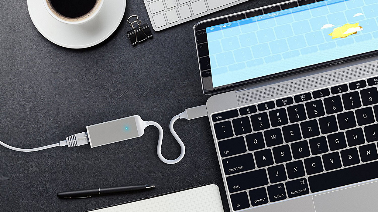 Адаптер Satechi Aluminium USB-C to Ethernet ST-TCENS (Silver) купить в интернет-магазине icover