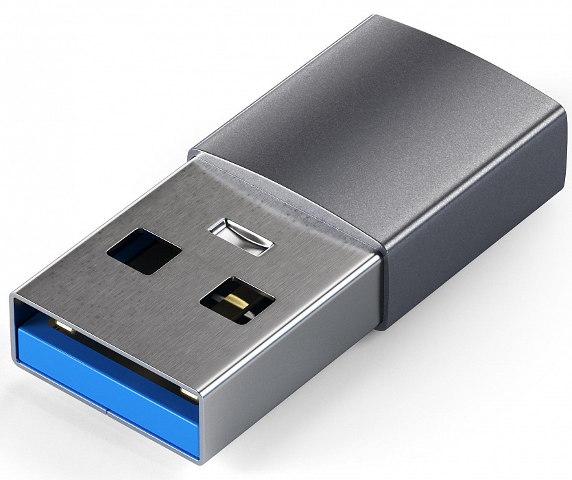 Адаптер Satechi USB-C Adapter ST-TAUCM (Space Grey) купить в интернет-магазине icover
