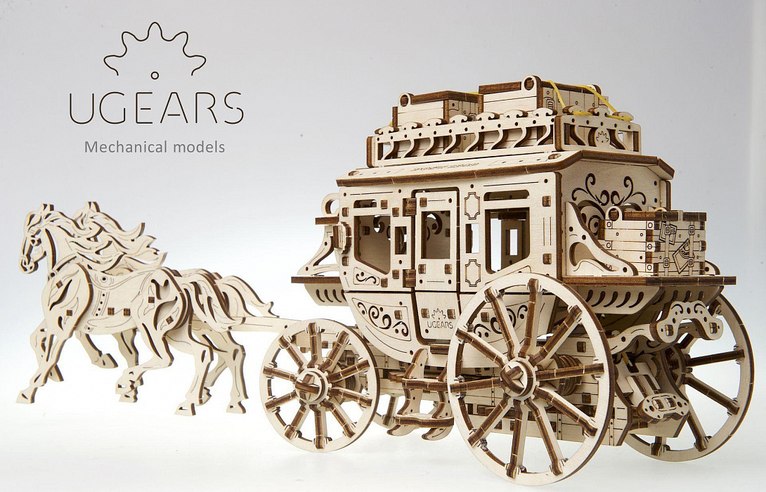 Сборная модель UGEARS Почтовый дилижанс (70045) купить в интернет-магазине icover