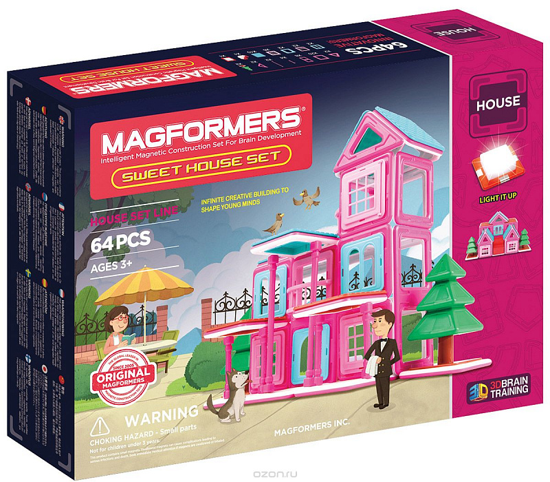 Магнитный конструктор Magformers Sweet House Set (705001) купить в интернет-магазине icover