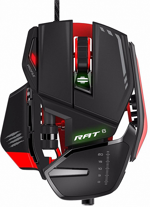 Mad Catz R.A.T. 6 (PCAmc68) - игровая мышь (Black/Red) купить в интернет-магазине icover