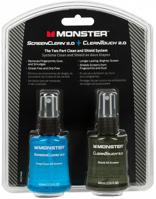 Набор очистителей (129846) Monster ScreenClean 2.0 + CleanTouch 2.0 Clean and Shield System купить в интернет-магазине icover