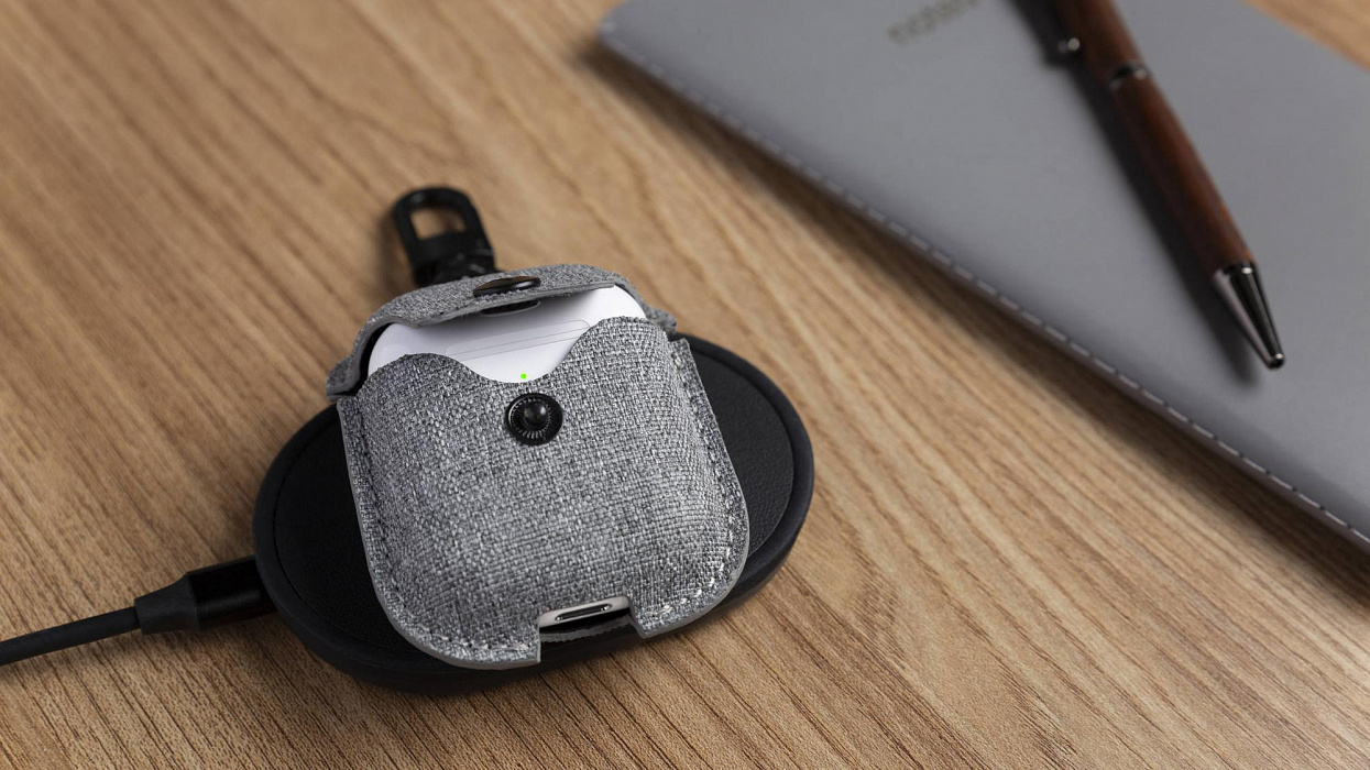Чехол Twelve South AirSnap (12-1917) для AirPods (Canvas Fog) купить в интернет-магазине icover