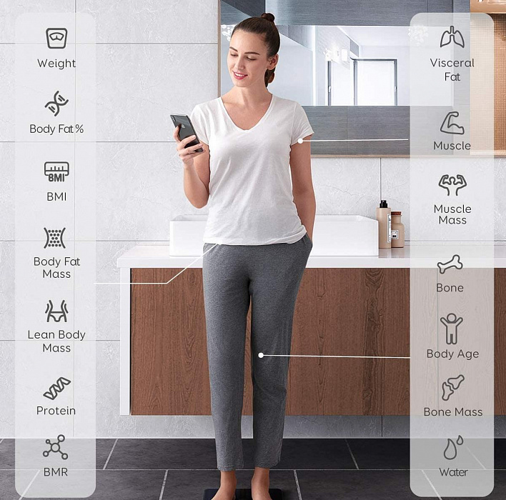 Умные весы Anker Eufy Smart Scale P1 (Black) купить в интернет-магазине icover