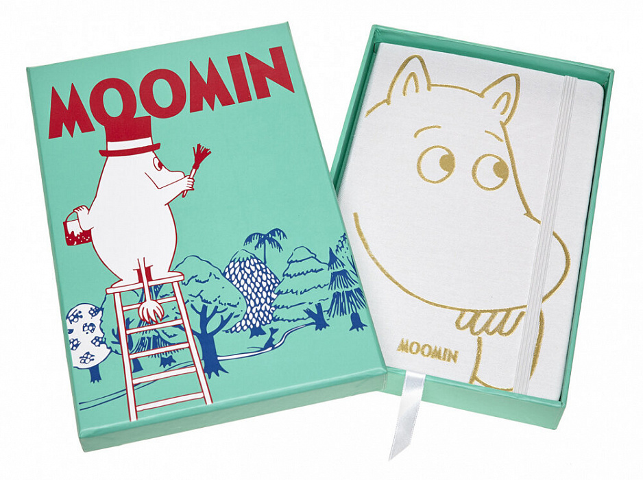 Блокнот Moleskine Moomin Limited Edition Large (LEMOOQP060CLT) в линейку (White/Green) купить в интернет-магазине icover