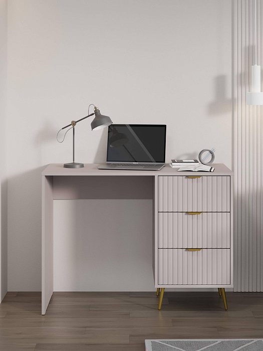 Стол письменный RIDBERG LUGANO 3Я (Cashmere/Gold) купить в интернет-магазине icover