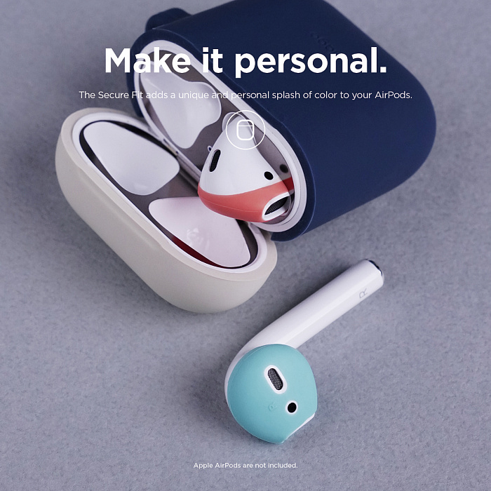Держатель Elago Secure Fit (EAP-PADSM-IROCBL) для наушников Apple AirPods (Italian Rose/Coral Blue) купить в интернет-магазине icover