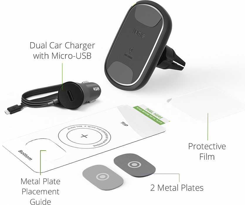 Автодержатель для смартфона iOttie iTap 2 Wireless Air Vent Mount (HLCRIO138) купить в интернет-магазине icover