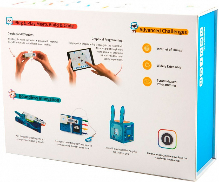 Робототехнический набор Makeblock Neuron Inventor Kit (P1030001) купить в интернет-магазине icover