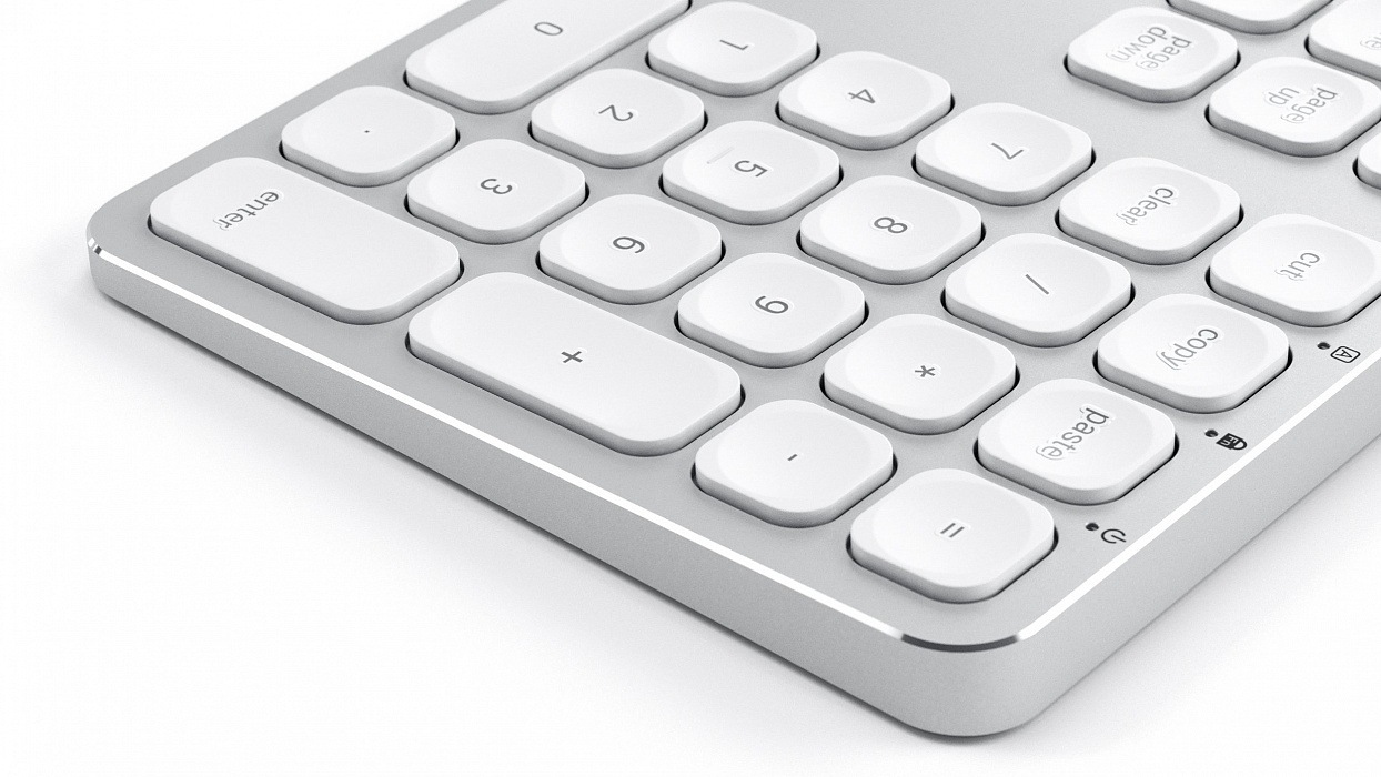 Проводная клавиатура Satechi Aluminium (ST-AMWKS-RU) русская раскладка (Silver) купить в интернет-магазине icover