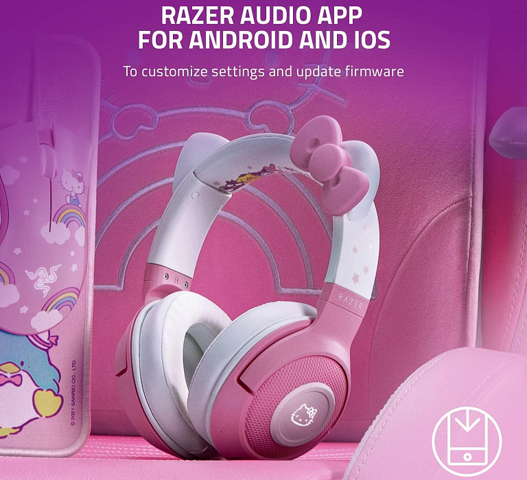 Игровая гарнитура Razer Kraken BT Hello Kitty Edition RZ04-03520300-R3M1 (White/Pink) купить в интернет-магазине icover