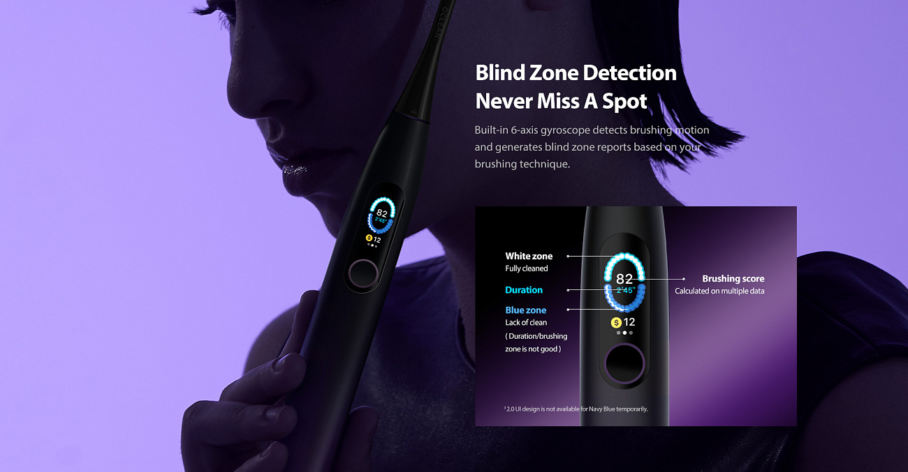 Электрическая зубная щетка Oclean X Pro (Aurora Purple) купить в интернет-магазине icover