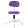 Кресло детское Бюрократ CH-W201NX/F с подставкой для ног (Purple/White) купить в интернет-магазине icover