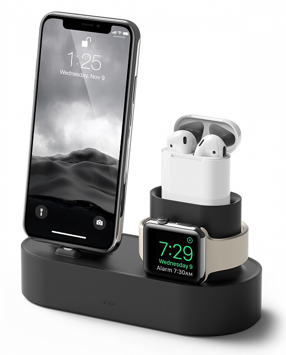 Док-станция Elago Charging Hub 3 in 1 (EST-TRIO-BK) для устройств Apple (Black) купить в интернет-магазине icover