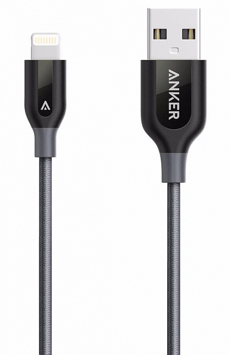 Кабель для iPod, iPhone, iPad Anker PowerLine+ Lightning to USB Cable 1.8m A8122HA1 (Grey) купить в интернет-магазине icover